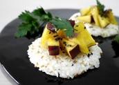 【レシピコンテスト銀賞】胡麻塩さつま芋のごはんカナッペ