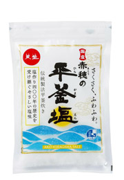 赤穂の平釜塩（ひらがまえん）150gチャック付 | 天塩の商品 | 赤穂の